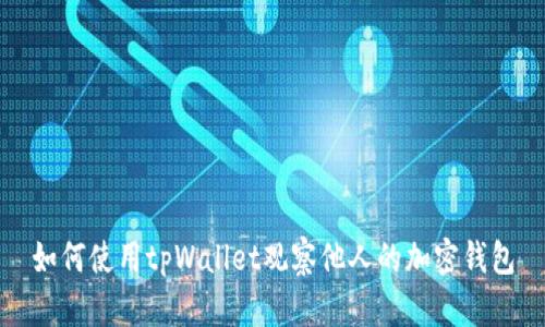 如何使用tpWallet观察他人的加密钱包